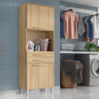 Armario Lavanderia 2 Portas 2 Gav 1,96m C/ Nicho Pes Regulave