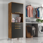 Armario Lavanderia 2 Portas 2 Gav 1,96m C/ Nicho Pes Regulave