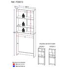 Armário Lavanderia 2 Portas Multimóveis Nina Fg5013 Branco