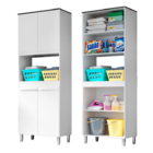 Armario Lavanderia 4 Portas  2,22m C/ Nicho Pés Reguláveis