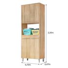 Armario Lavanderia 4 Portas  2,22m C/ Nicho Pés Reguláveis