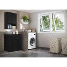 Armário Lavanderia / Mesa Dobrável Ibiza Multimóveis Preto