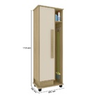 Armário Lavanderia Caribe Cinamomo/off White - Rv Móveis