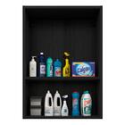 Armário Lavanderia Com 2 Portas Ibiza Multimóveis Preto