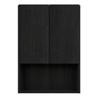 Armário Lavanderia Com 2 Portas Ibiza Multimóveis Preto