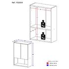 Armário Lavanderia Com 2 Portas Multimóveis Ibiza Fg5004 Bran