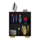 Armário Lavanderia Com 2 Portas Multimóveis Mp5023 Preto/natu