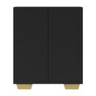 Armário Lavanderia Com 2 Portas Multimóveis Mp5023 Preto/natu