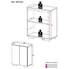 Armário Lavanderia Com 2 Portas Multimóveis Mp5023 Preto/natu