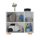 Armário Lavanderia Com 3 Portas 90 Cm Multimóveis Mp5034 Bran