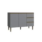 Armário Lavanderia Greta 4 Pçs 5 Portas Cinza