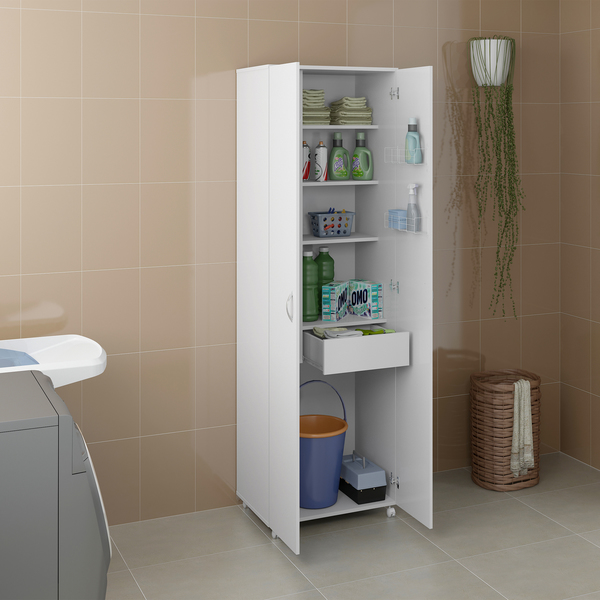 Armário Alto Londrina Branco 190X67X46cm Politorno Leroy Armario Nenuco Juguettos ~ Armário Alto Londrina Branco 190X67X46cm Politorno Leroy