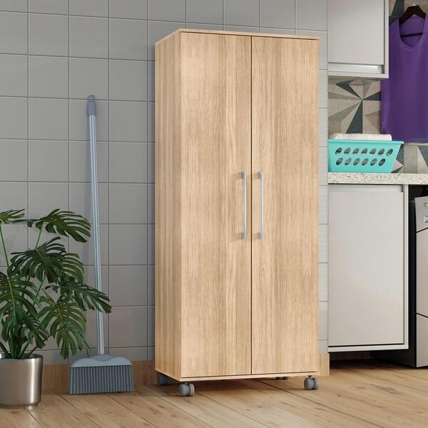 Armario Lavanderia Marcela 2 Pts 1,40m Com Rodinhas