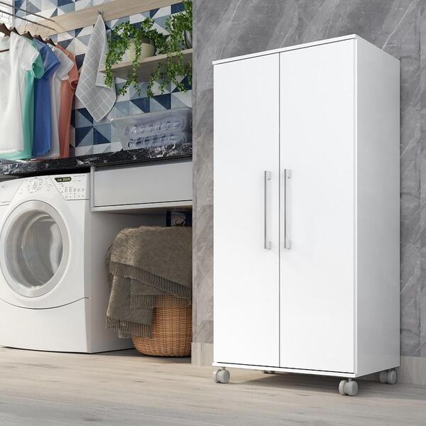 Armario Lavanderia Michele 2 Pts 1,10m Com Rodinhas | Leroy Merlin