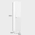 Armário Lavanderia Multiuso 1 Porta Branco E Palermo