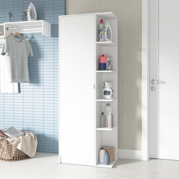 Armário Lavanderia Multiuso 1 Porta Multimóveis Cr30027 Branco | Leroy ...