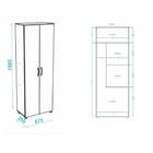 Armário Lavanderia Multiuso 2 Portas Multimóveis Cr30019 Bran