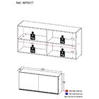 Armário Lavanderia Multiuso 2 Portas Multimóveis Mp5017 Preto