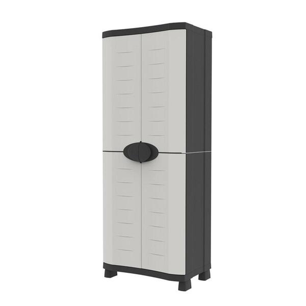 Armário Lavanderia Plástico Space Saver Preto Plastiken