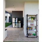 Armário Lavanderia Plástico Titanium Preto Plastiken