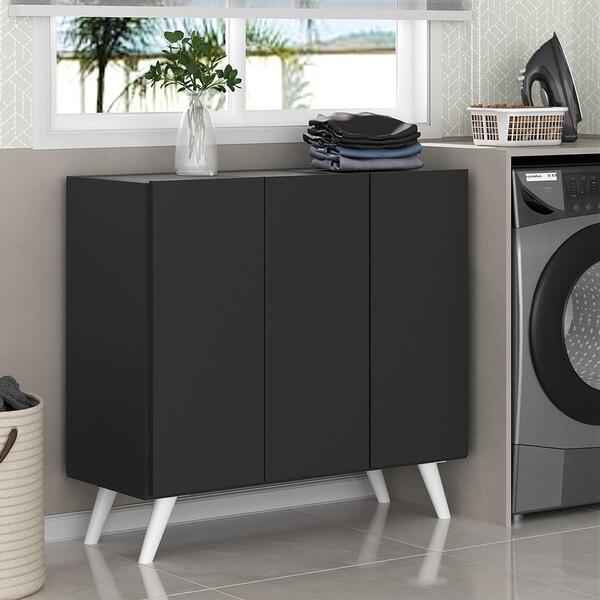 Armário Lavanderia Retrô Com 3 Portas 90 Cm Multimóveis Mp503