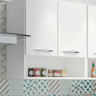 Armário Lavanderia Suspenso 60cm Branco Parede + Um Nicho