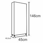 Armário Lavanderia Uma Porta Com Rodizio Turin - Dullar Móveis