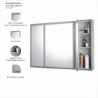 Armário Linha Retrô Cinz a86x58,5x11cm Cris Metal