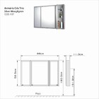 Armário Linha Retrô Cinz a86x58,5x11cm Cris Metal