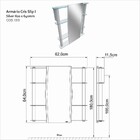 Armário Linha Retrô Cinza 62x64x11,5cm Cris Metal