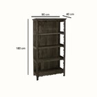 Armário Livreiro 4 Prateleiras Em Madeira Maciça