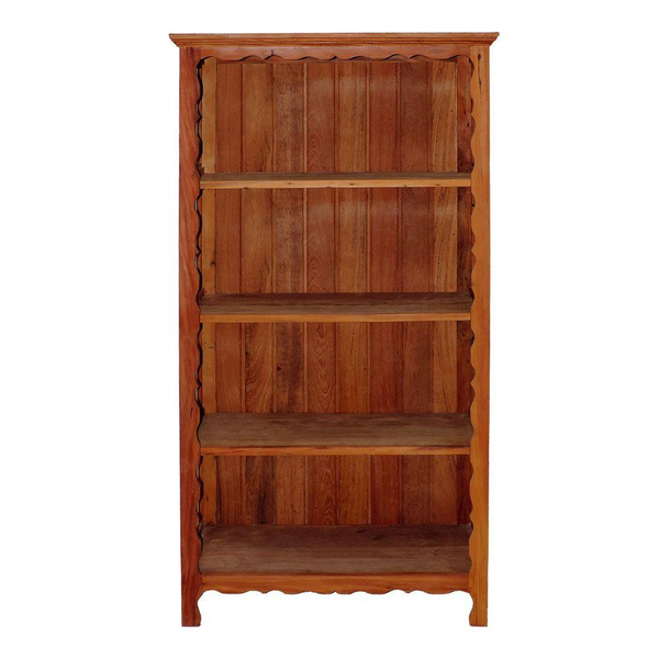 Armário Livreiro 4 Prateleiras Em Madeira Maciça