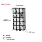 Armário Locker 15 Portas Aço Grp 503/15 Pandin Móveis Cinza/v