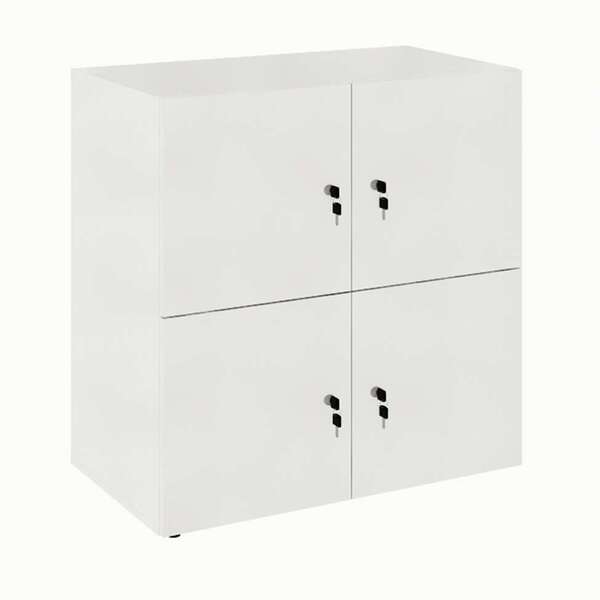 Armário Locker Duplo Module 4 Pt Branco