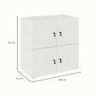 Armário Locker Duplo Module 4 Pt Branco