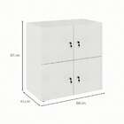 Armário Locker Duplo Module 4 Pt Cinza