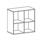 Armário Locker Duplo Module 4 Pt Preto