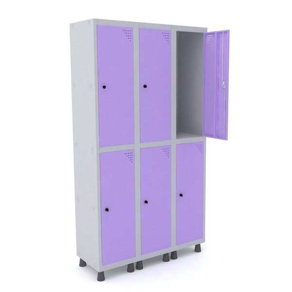 Armário Locker Guarda-volume 6 Portas Aço Grp 503/6 Pandin