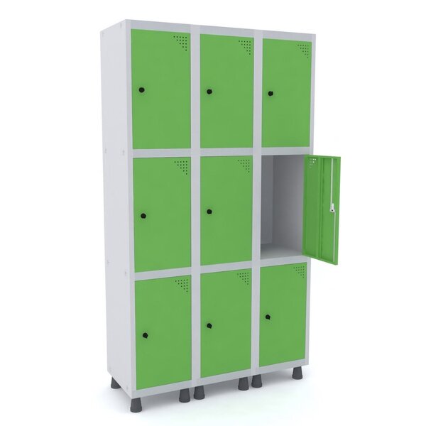 Armário Locker Guarda-volume 9 Portas Aço Grp 503/9 Pandin