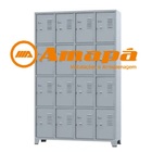 Armário Locker Para Vestiário 16 Portas Pequenas Cinza
