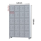 Armário Locker Para Vestiário 20 Portas Pequenas Cinza