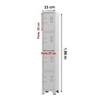 Armário Locker Para Vestiário 4 Portas Pequenas Cinza