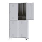Armário Locker Para Vestiário Nr24 Com 04 Portas Cinza