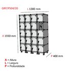 Armário Locker Roupeiro 20 Portas Aço Grp 504/20 Pandin Móvei