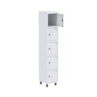 Armário Locker Roupeiro 5 Portas Aço Grp 501/5 Branco