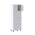 Armário Locker Roupeiro 8 Portas Aço Grp 502/8 Branco