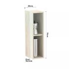 Armário Luciane 20cm 1 Porta Luci - Legno Crema/verde Jade