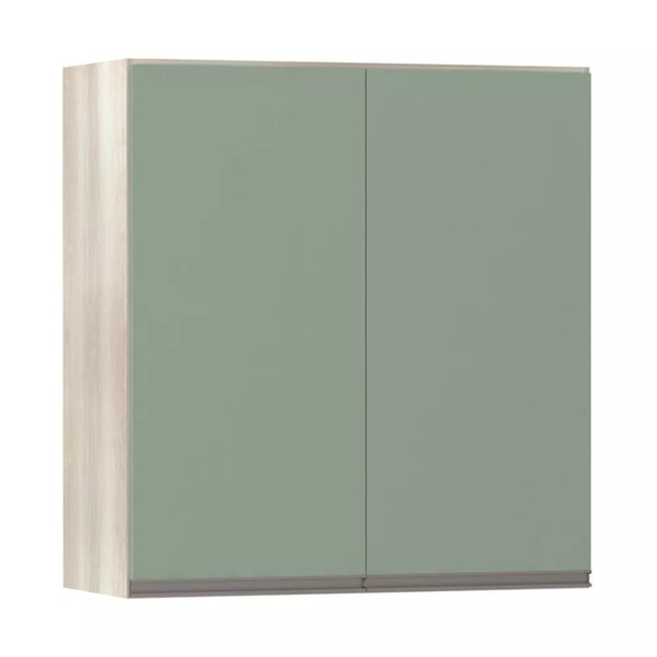 Armário Luciane 70cm 2 Portas Luci - Legno Crema/verde Jade