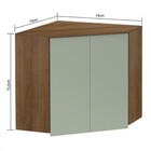 Armário Luciane Fabi Canto Diagonal 2 Portas 74 Cm. 0211-249