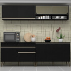 Armario Luciane Futura 120 Cm 2 Portas De Vidro